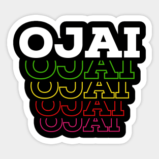 I Love Ojai City USA Retro Vintage Sticker